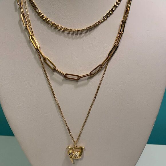 New, no tags, 2 inch18 Karat gold filled chain drop earrings, articulate… - Picture 13 of 13